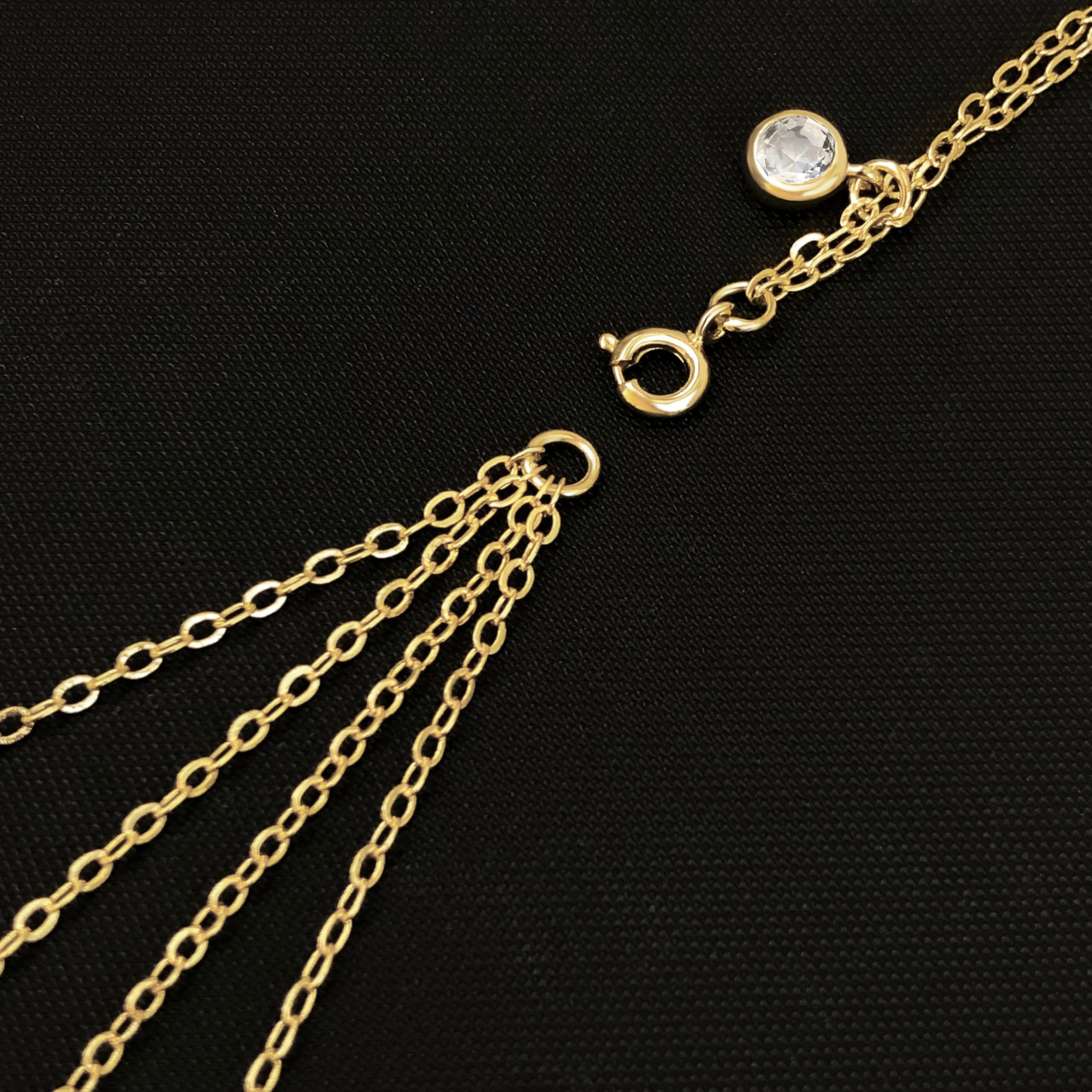HERIER 14K Gold Plated Body Chains for Women, Sexy Layered Belly Waist Chain Crossover Bikini Bra Body Jewelry, Summer Beach Rhinestone Crystal Beads Jewelry Accessories for Women: Gold-Beads