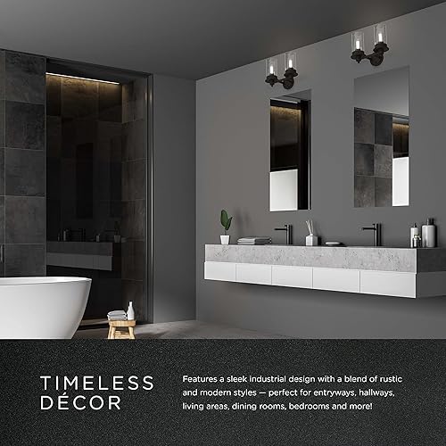 Miniatura 4 de Enbrighten 63170 - Lámpara de tocador de baño, 3 cabezales, LED, plata, montaje en pared, accesorios de iluminación de tocador, 63170