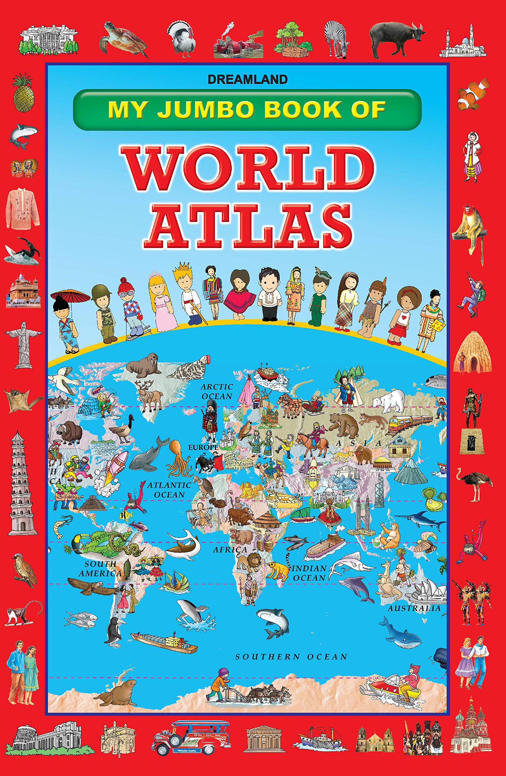 World Atlas Jumbo Picture Book - A3 Size Book to Know Facts & Figures Paperback – 1 January 2020