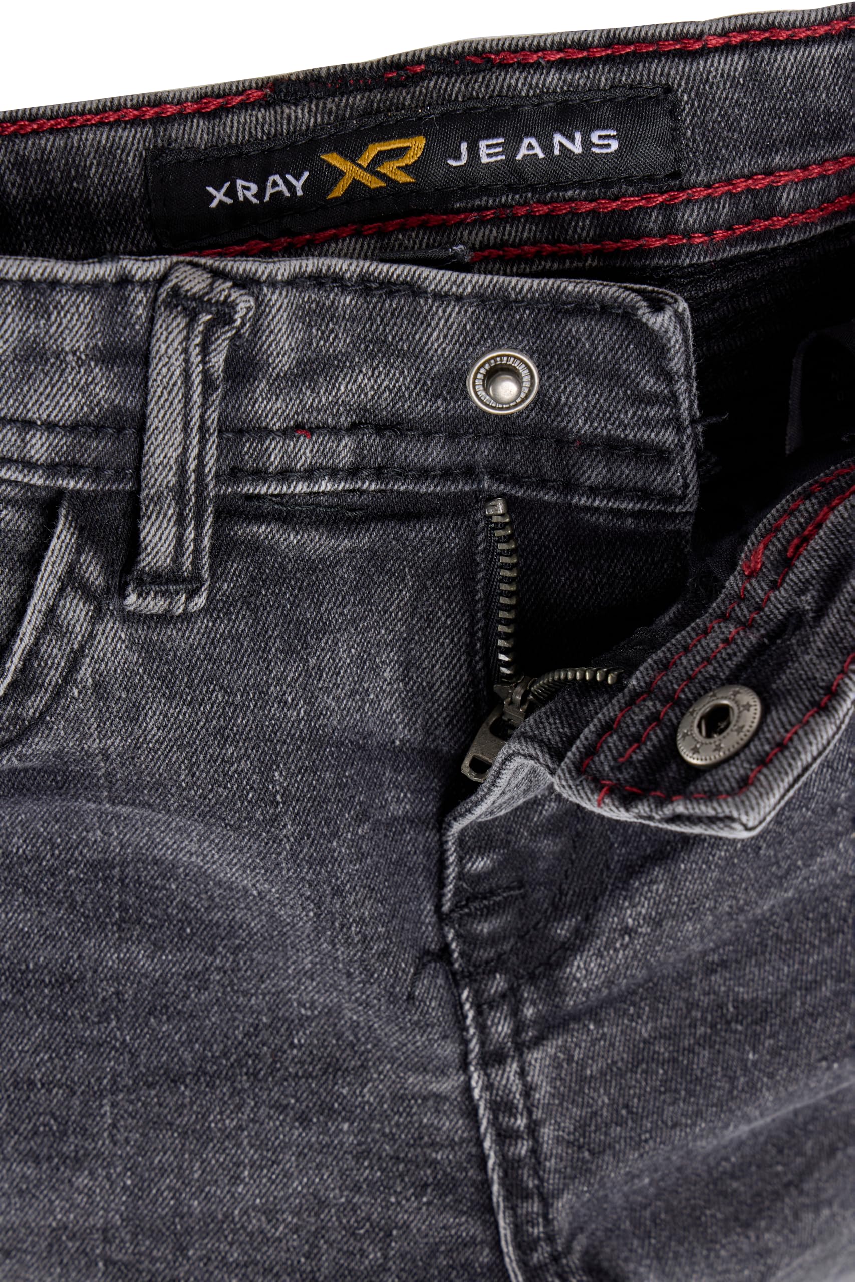 X RAY Denim, Big Boy & Little Kids Stretch Slim Fit Pants, Distressed Ripped Biker Jeans For Boys Niños