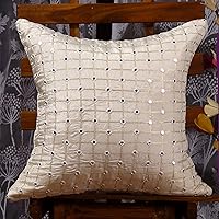 Vista 27 de Juego de 2 almohadas doradas de 18 x 18 pulgadas, almohadas decorativas para sofá, fundas de almohada bordadas, fundas de almohada doradas mostaza