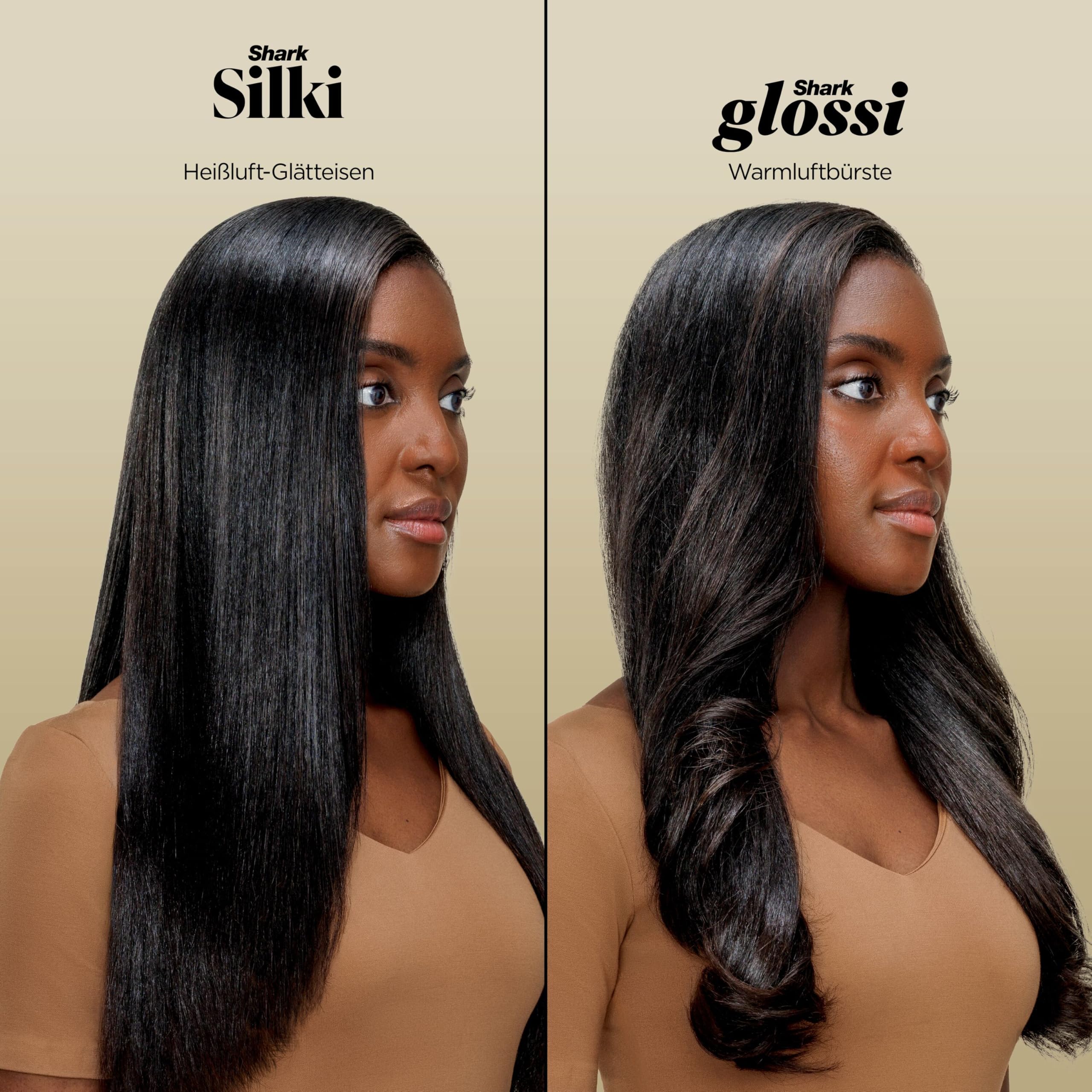 Shark Glam Multistyler Haartrockner mit Keramik Gloss-Lock-Technologie 4 Styling-Aufsätzen Silki Glossi HD6041SEU