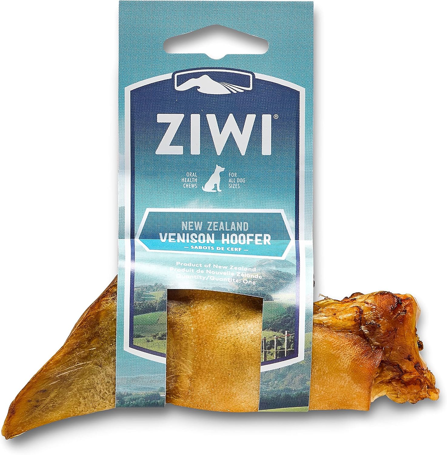 ZIWI Venison Hoofer - Small Deer Dog Bone – All Natural, Novel Single Protein, Air-Dried Treat for Gentle Chewers