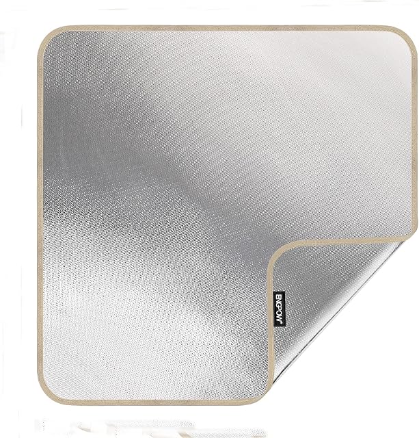 Fire Pit Mat Fireproof Grill Mat Square BBQ Splatter Protector Pad for Deck,Garden,Ground,Patio,Lawn,Wooden Floor,Camping,Outdoor Foldable Heatproof Water Resistant Fire Pit Accessories 38x36 Inch