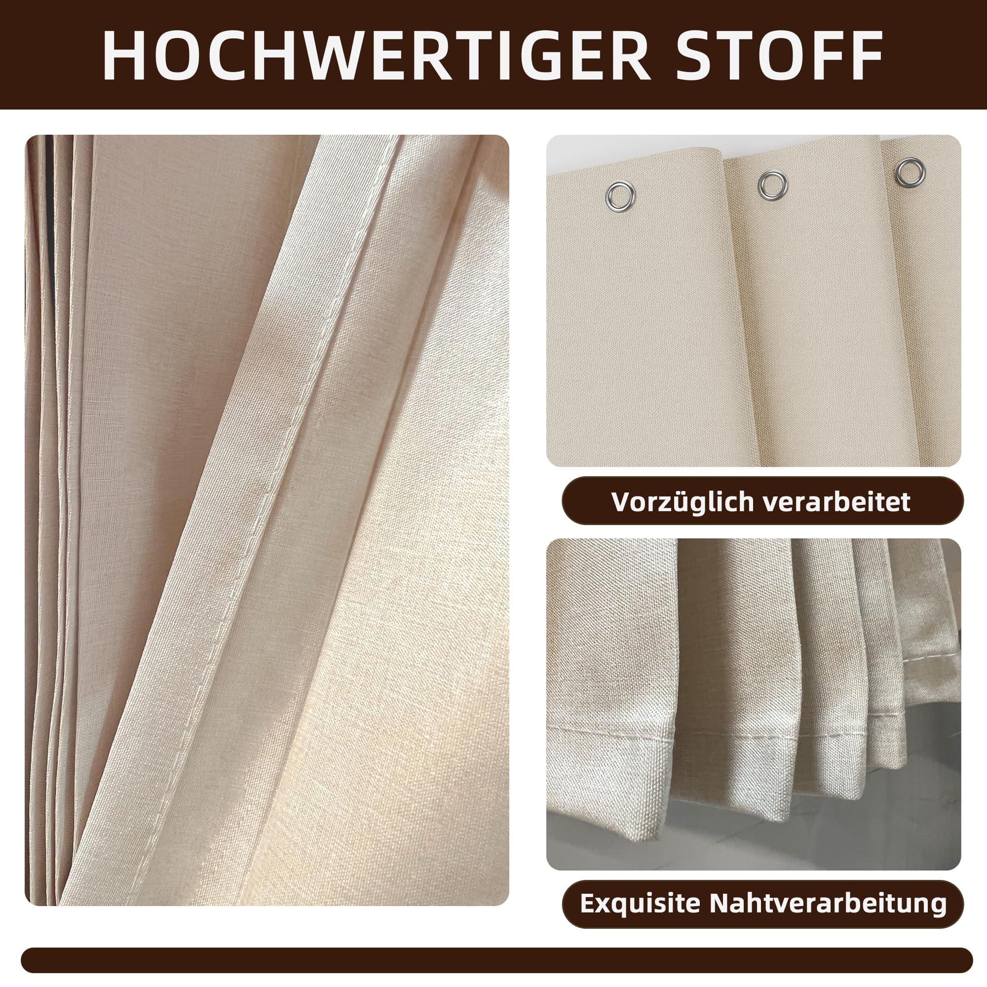 Raumteiler Vorhang Extra Breit – Trennvorhang Faltbar mit 3D Akkordeon-Design, Sichtschutz für Schlafzimmer & Büro, Raumtrenner inkl. Metallhaken & Leder-Strap (Beige, H240 x B254 cm)