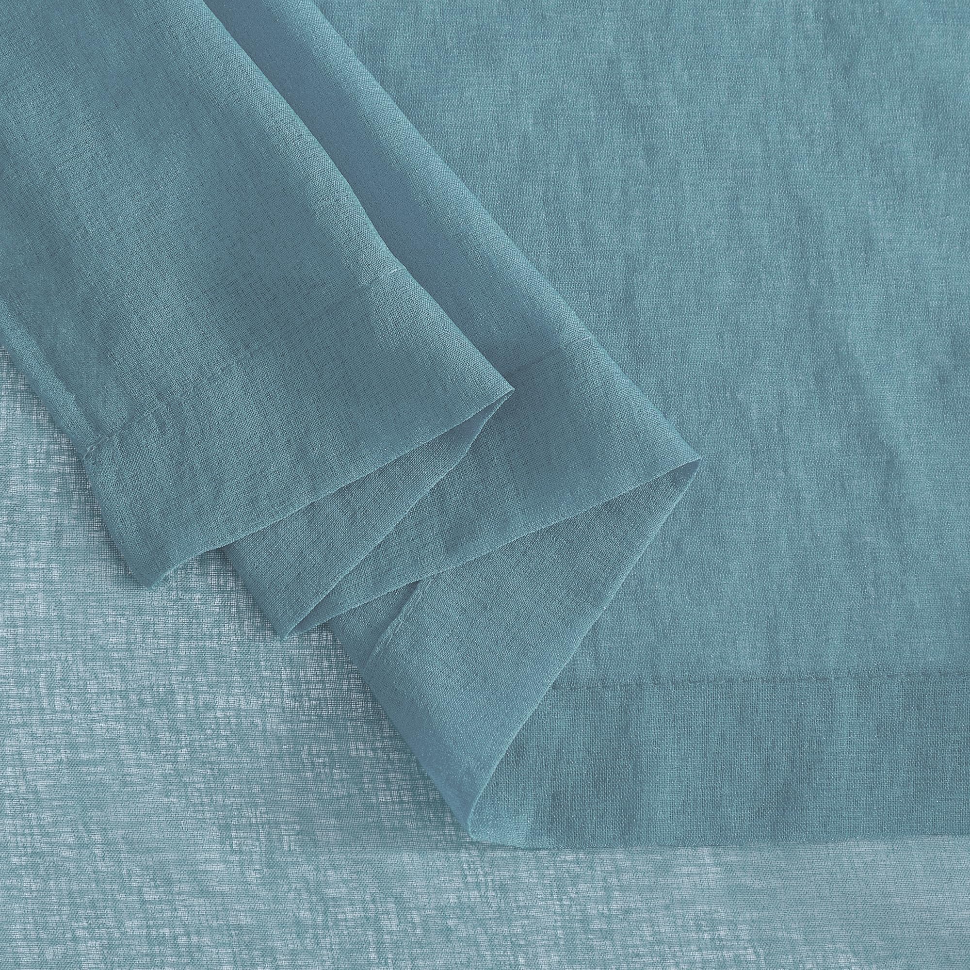 PONY DANCE Tende Moderne per Soggiorno con Fettuccia Voile Curtains Filtraggio Luce Morbida per Salotto Eleganti Tende Trasparenti 2 Pezzi L 140 x A 245 cm, Blu