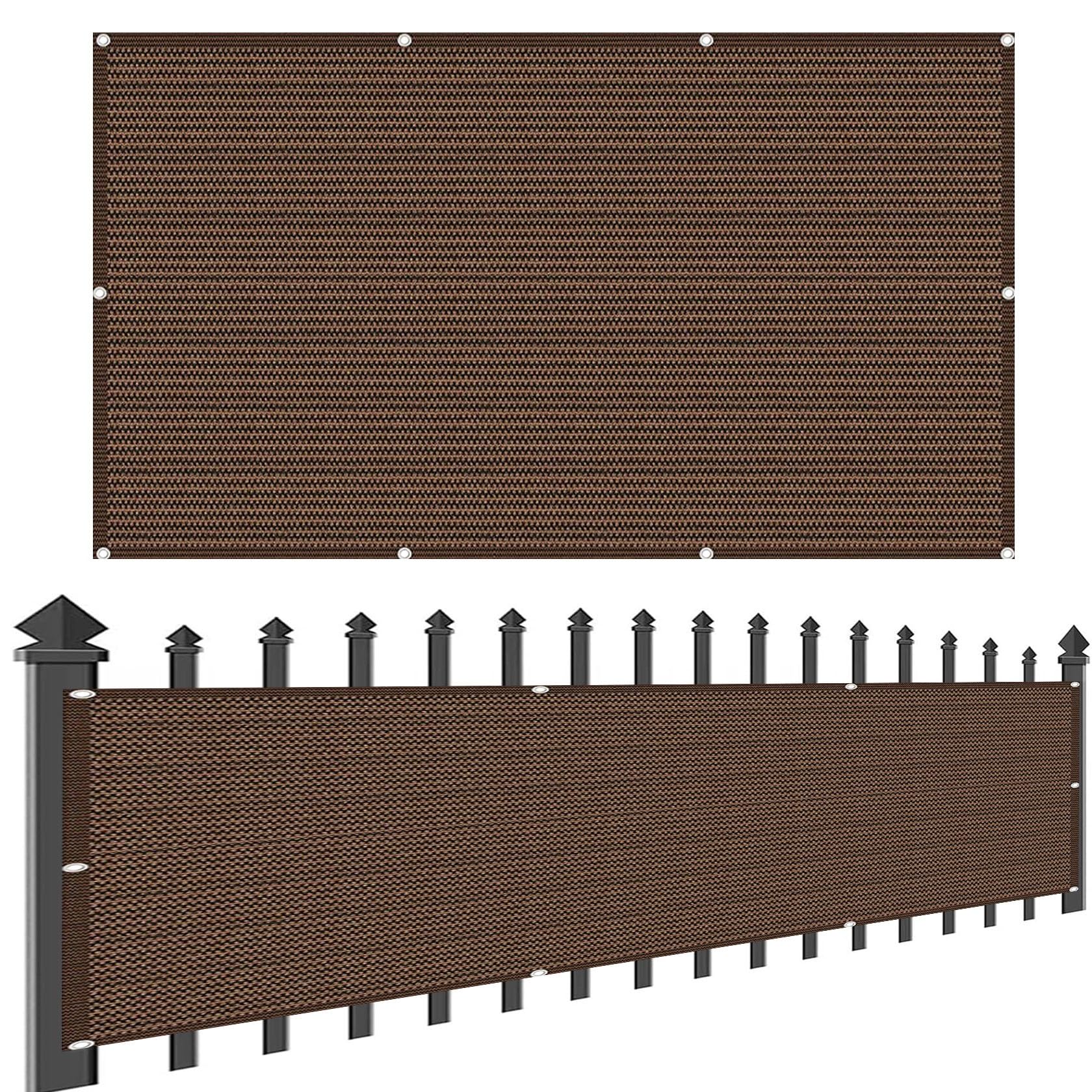 Brise-vue pour balcon protection soleil vent UV couverture marron 110x260