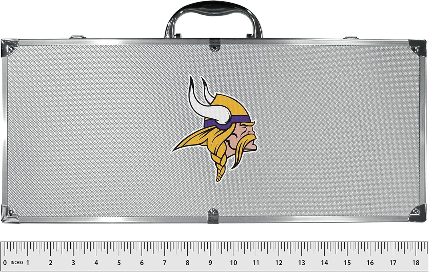 NFL Siskiyou Sports Fan Shop Minnesota Vikings Steel Tailgater BBQ Set w/Case 8 piece Gray