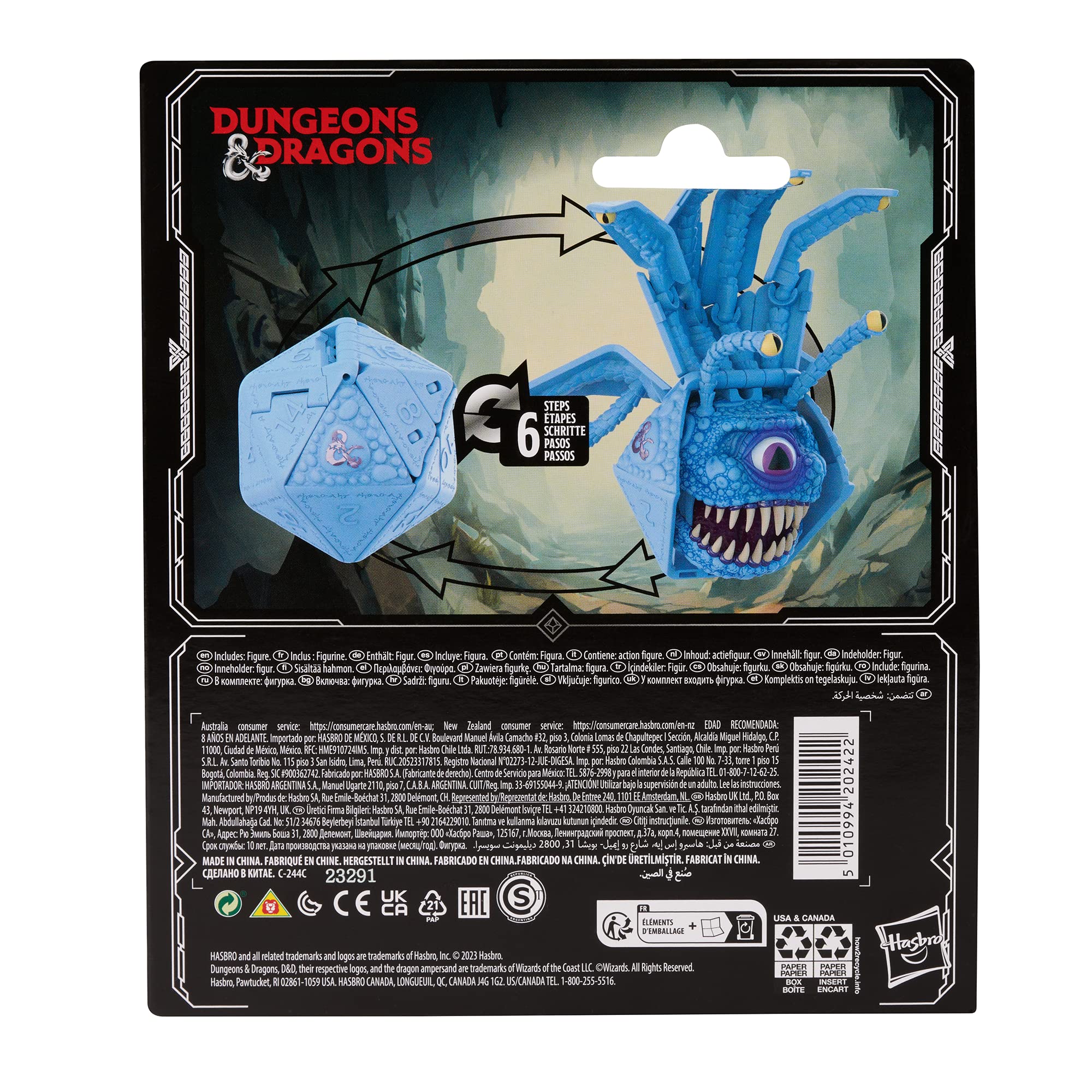 Dungeons & Dragons Dicelings Blue Beholder Collectible Action Figure, Multi-coloured, único - Image 2