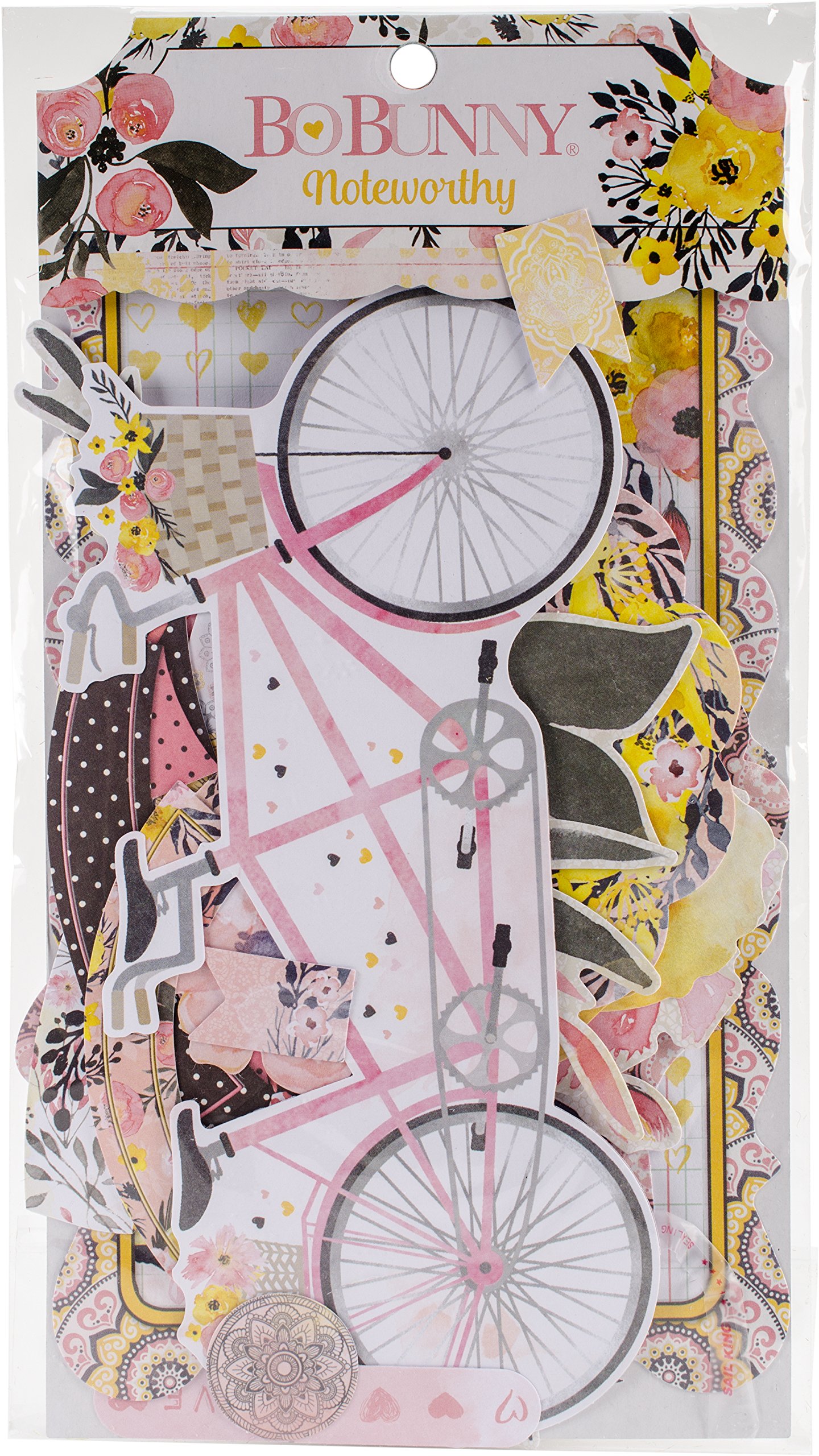 Bo Bunny pétalos Lane Notable Die-Cuts Set, Multicolor, 24,63 X 15,24 X 0,63 cm
