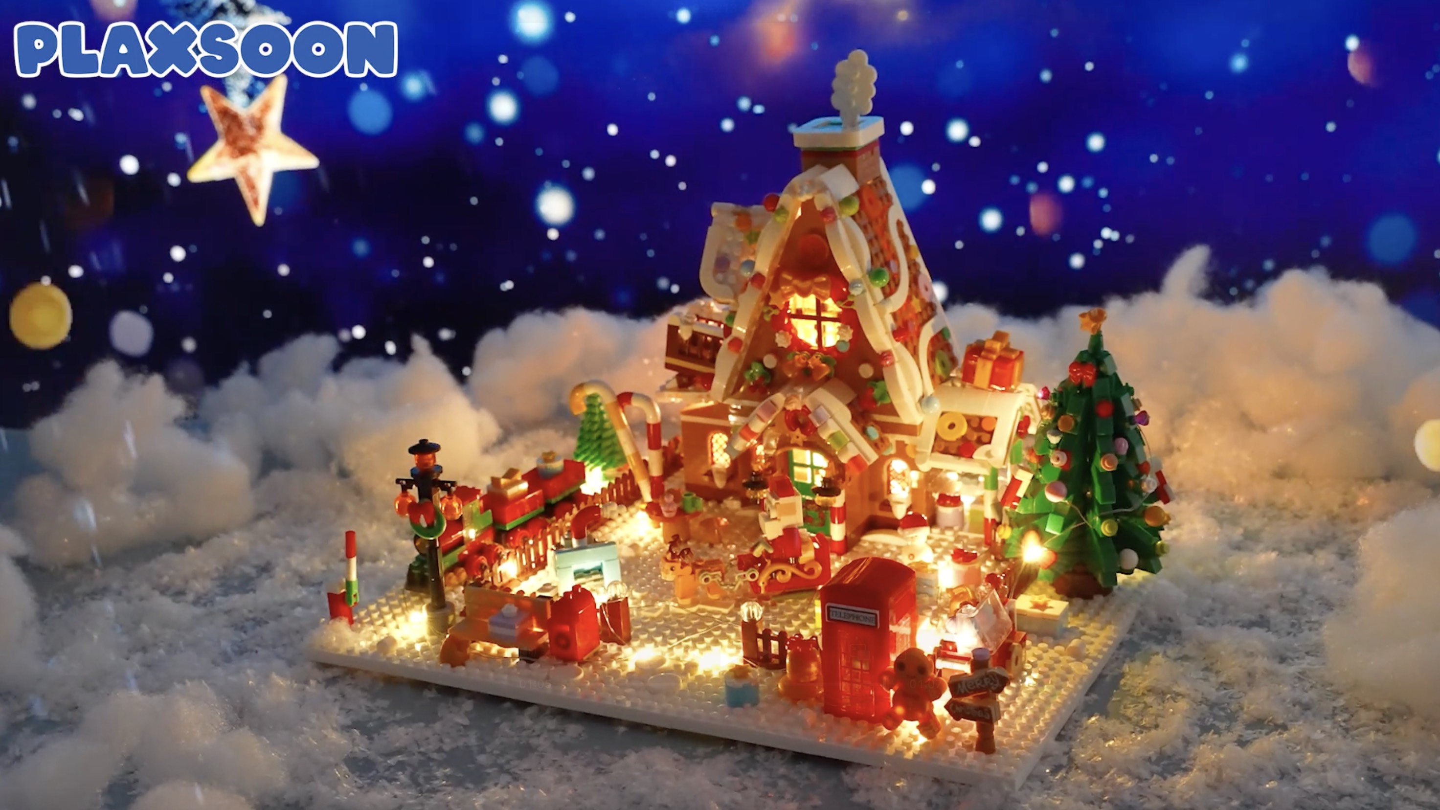 Amazon.com: PLAXSOON 2025 Christmas Gingerbread House Courtyard