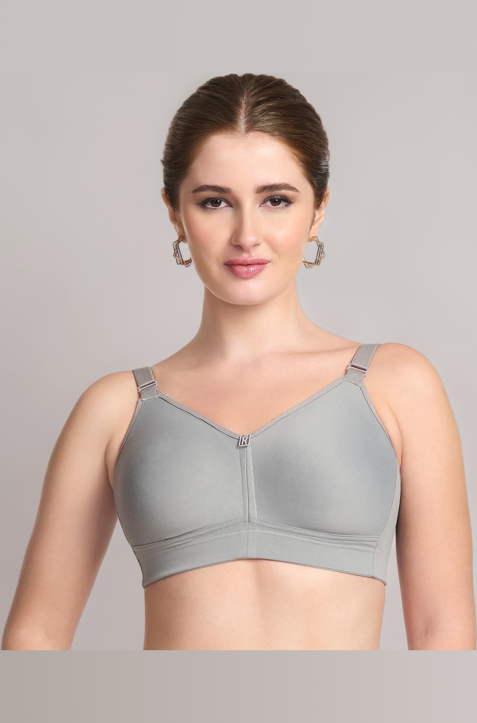 TRYLO Riza T-FIT Women's Non-Padded,Non-Wired,Full Coverage,Seamless 100% Cotton Feel Fabric Bra Available in Multicolor