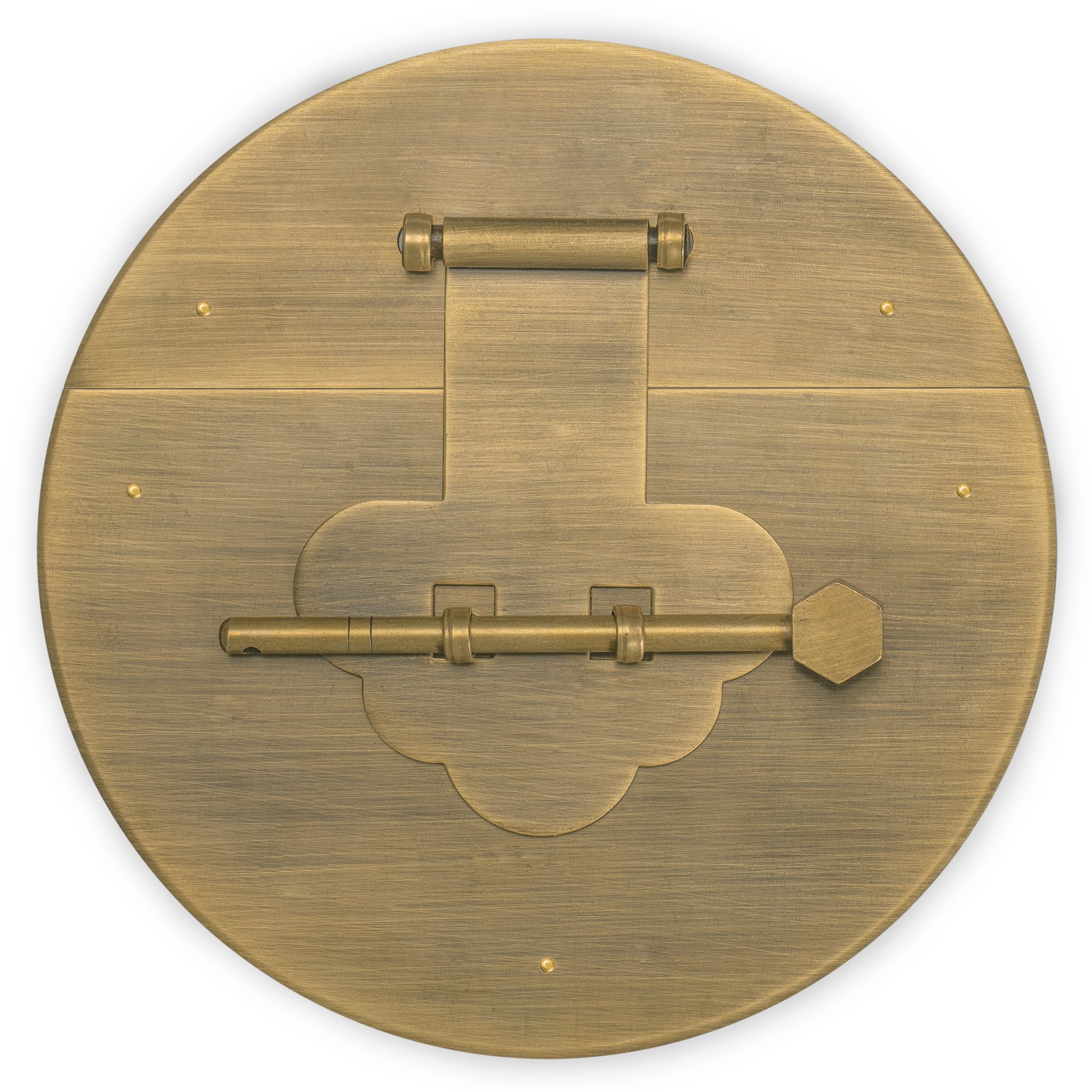 CBH Brass Magic Mushroom Chest Face Plate Backplate Set (6-1/4")