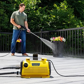 Karcher K 3 Horizontal Foam Cannon 1700 PSI Portable Electric Pressure Washer with Foam Cannon for Enhanced Detergent Application