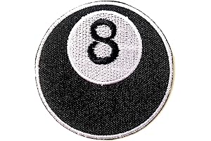 TH Eight 8 Ball Billiards Pool Emblem Badge Patch