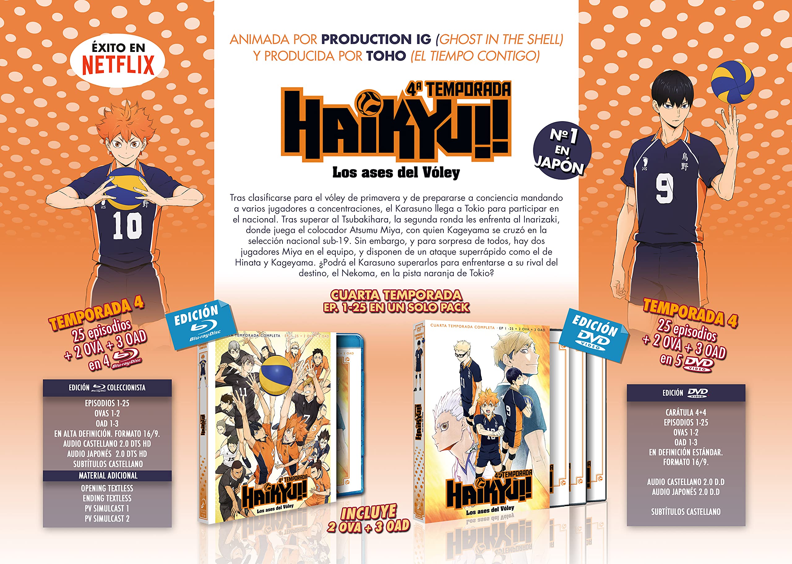 Haikyu!! Los Ases del Vóley - Cuarta Temporada [Blu-ray]