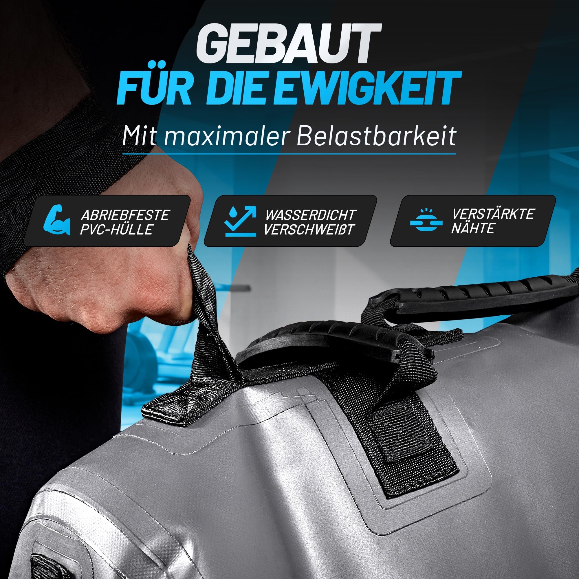 aerobis® Fitness Sandbag - instabiles Krafttraining - bis zu 30kg Trainingsgewicht - Gewichtssack - Power Bag - Sandsack Training - individuell anpassbar - hochwertig & extrem haltbar