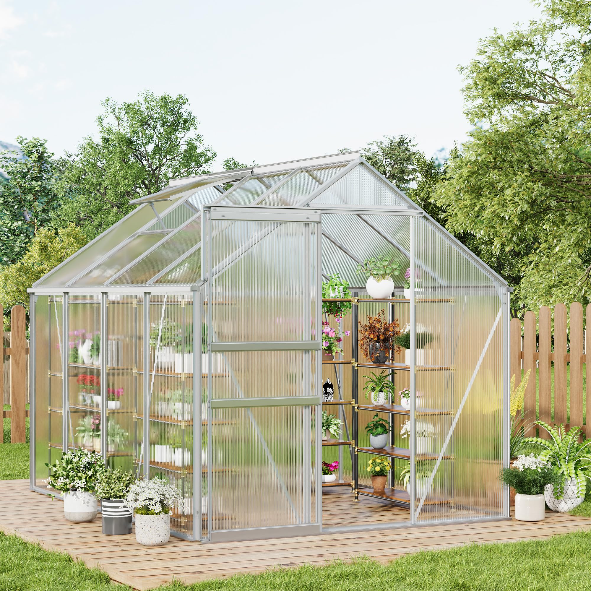 Amazon.com : GarveeHome 6x8FT Greenhouse, Large Walk-in