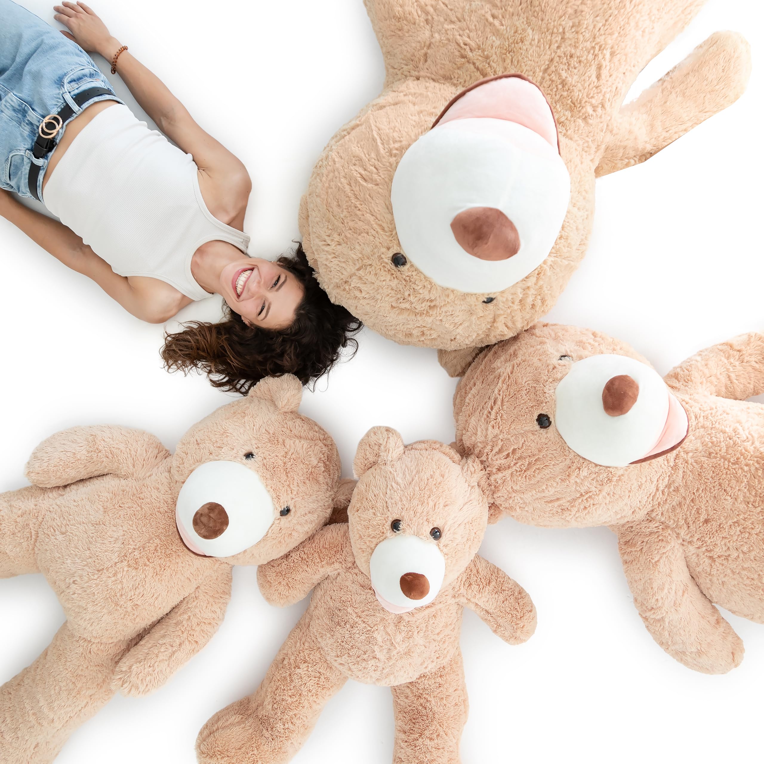 MKS Orsacchiotto XXL 200 cm – Peluche gigante morbido per bambini e adulti – Grande regalo per compleanno e San Valentino