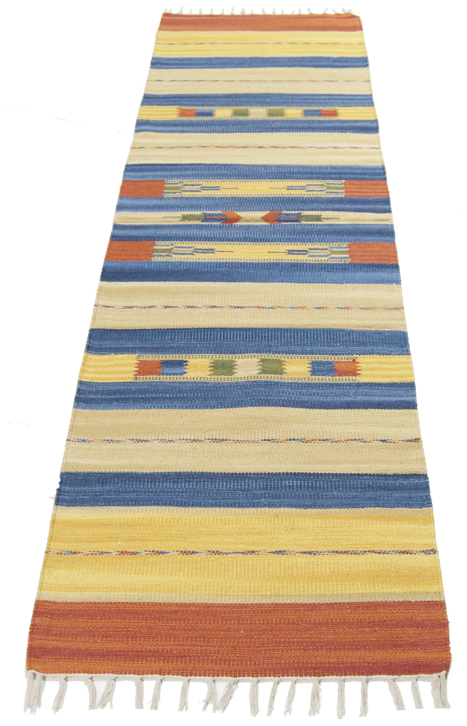 Galleria Farah1970 - 200x60 CM Kilim Autentico, Originale e Fatto a Mano Ideale Per il Corridoio , Ufficio , Seconda Casa e la Cucina ( LAVABILE IN LAVATRICE )