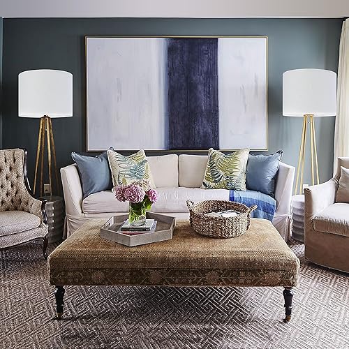 Miniatura 36 de GO&SO Juego de 2 pantallas de lámpara de terciopelo azul oscuro, tamaño mediano de 13 pulgadas superior x 13 pulgadas inferior x 10 pulgadas de alto