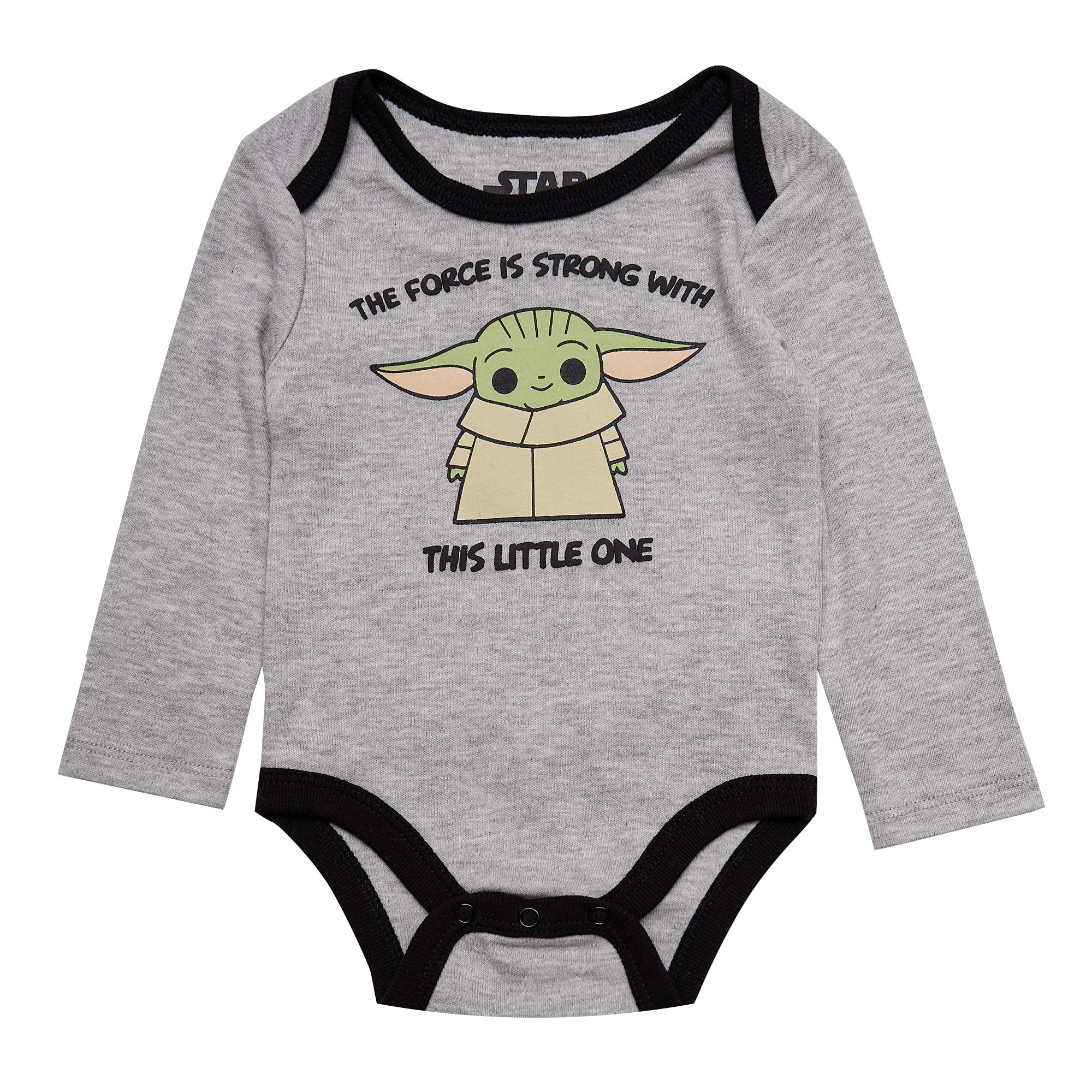 STAR WARS The Mandalorian Baby Jungen Bekleidungsset mit Body, Hose und Mütze - Baby Yoda Babykleidung