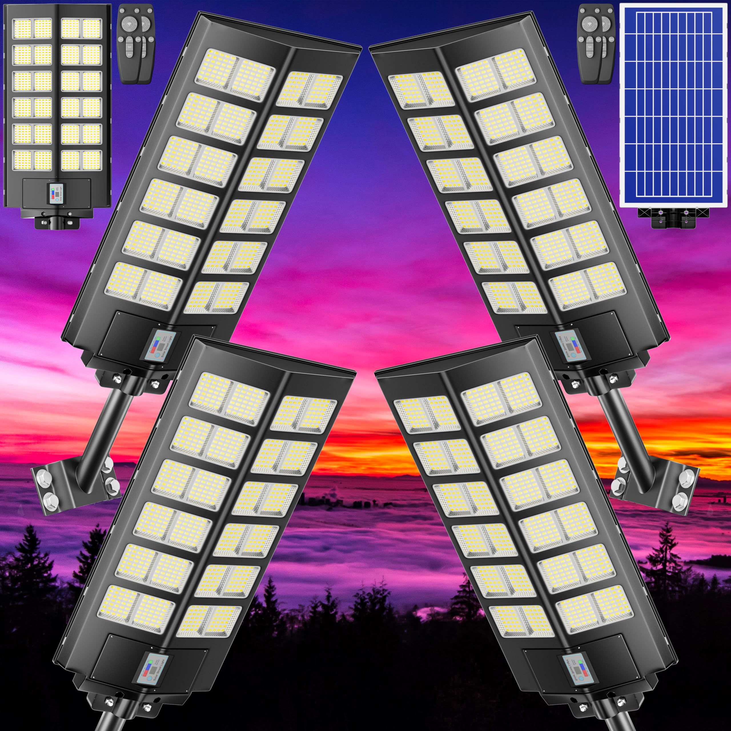 Vzyhik 9000W Commercial Solar Parking Lot Light