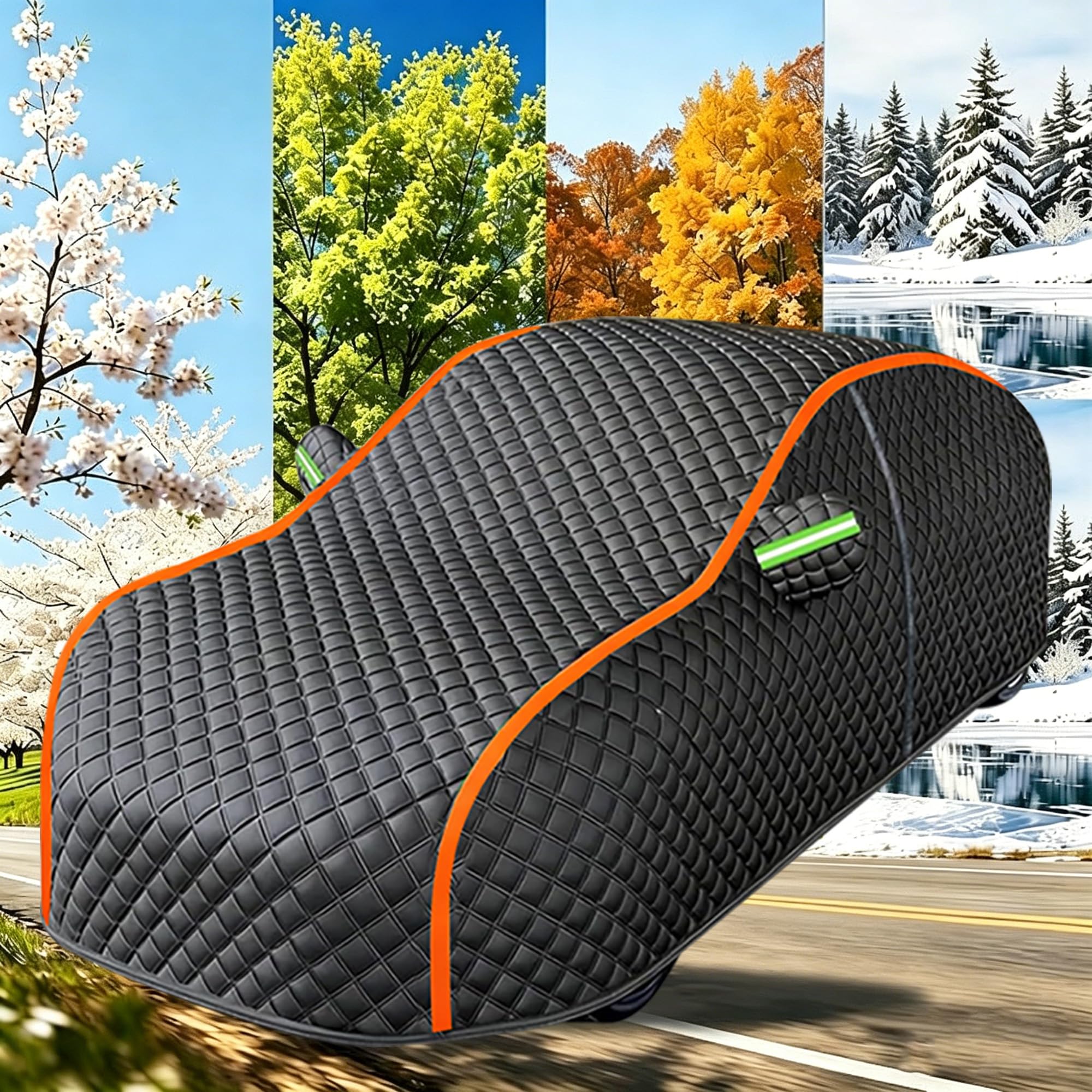 Telo Copriauto Antigrandine Imbottito per Mini Cooper Cabrio R57,Copertura Auto Antigrandine Impermeabile E Resistente Anti UV Antipolvere Vento,con Strisce Riflettenti