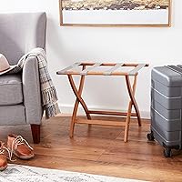 Vista 21 de Wooden Mallet Designer Curve Leg - Portaequipajes, correas grises, roble claro