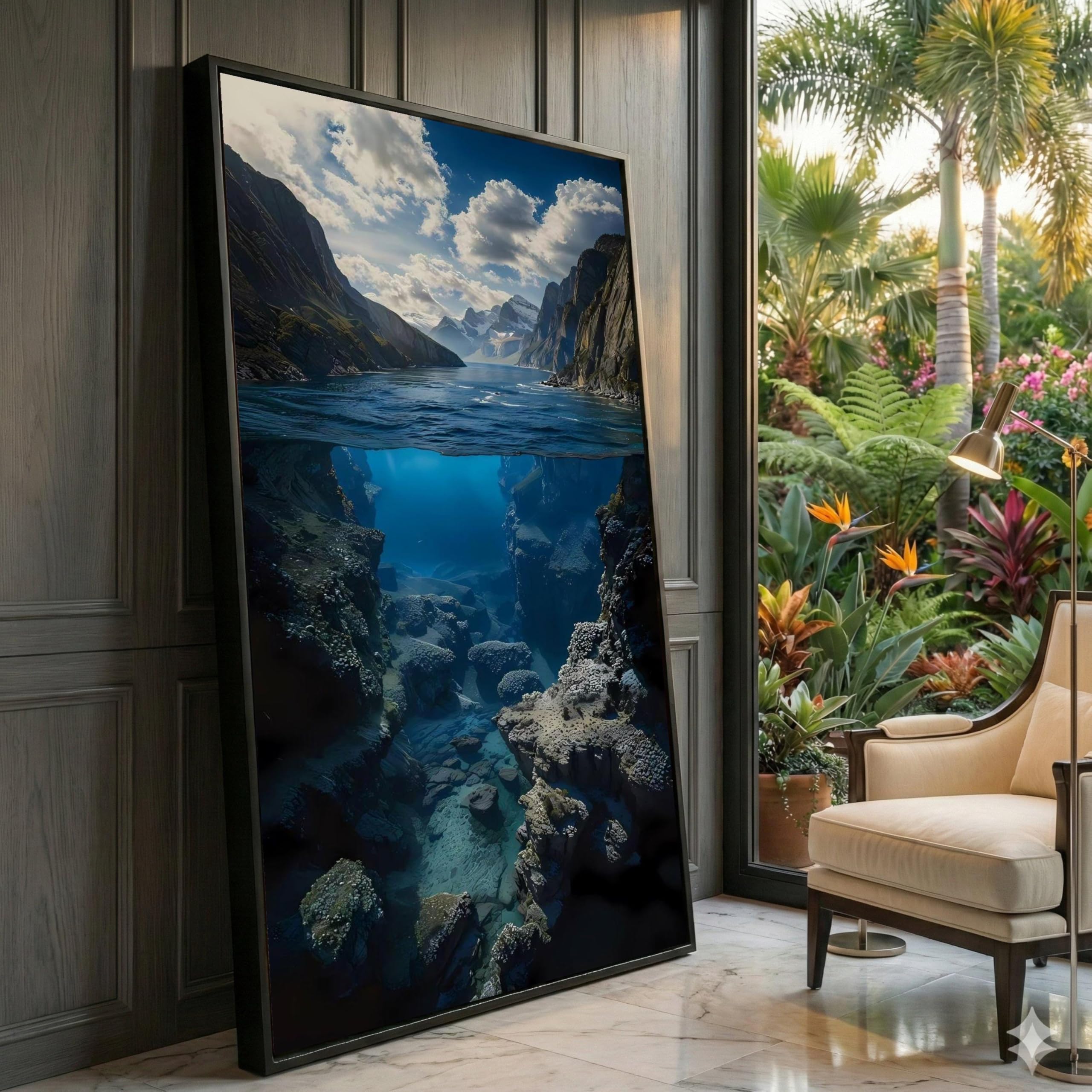 Toile paysage de fjord 70 x 110 cm pour illuminer un mur sombre - 8