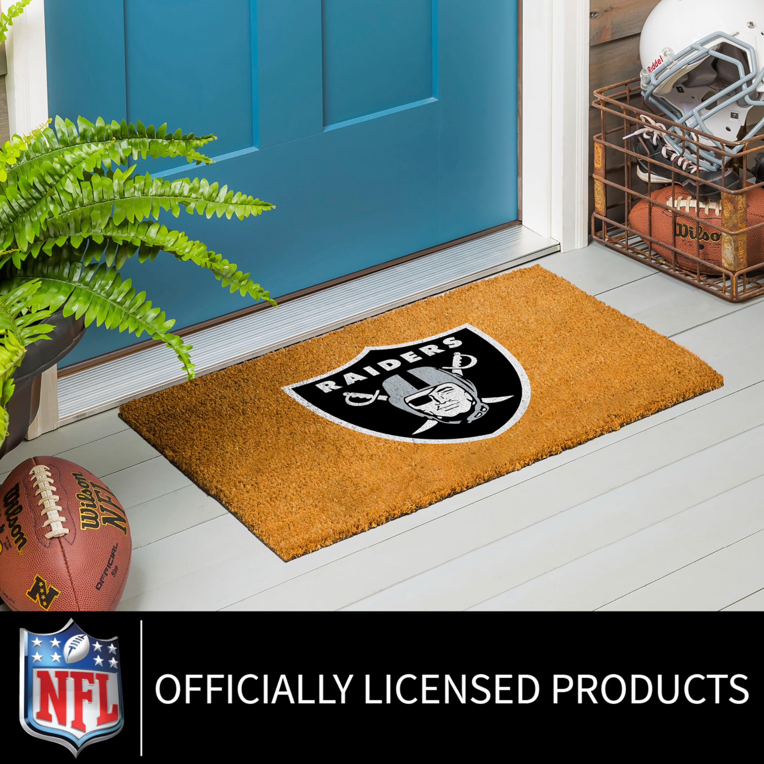 Amazon.com: NFL LAS Vegas Raiders Natural Coir Doormat, Official