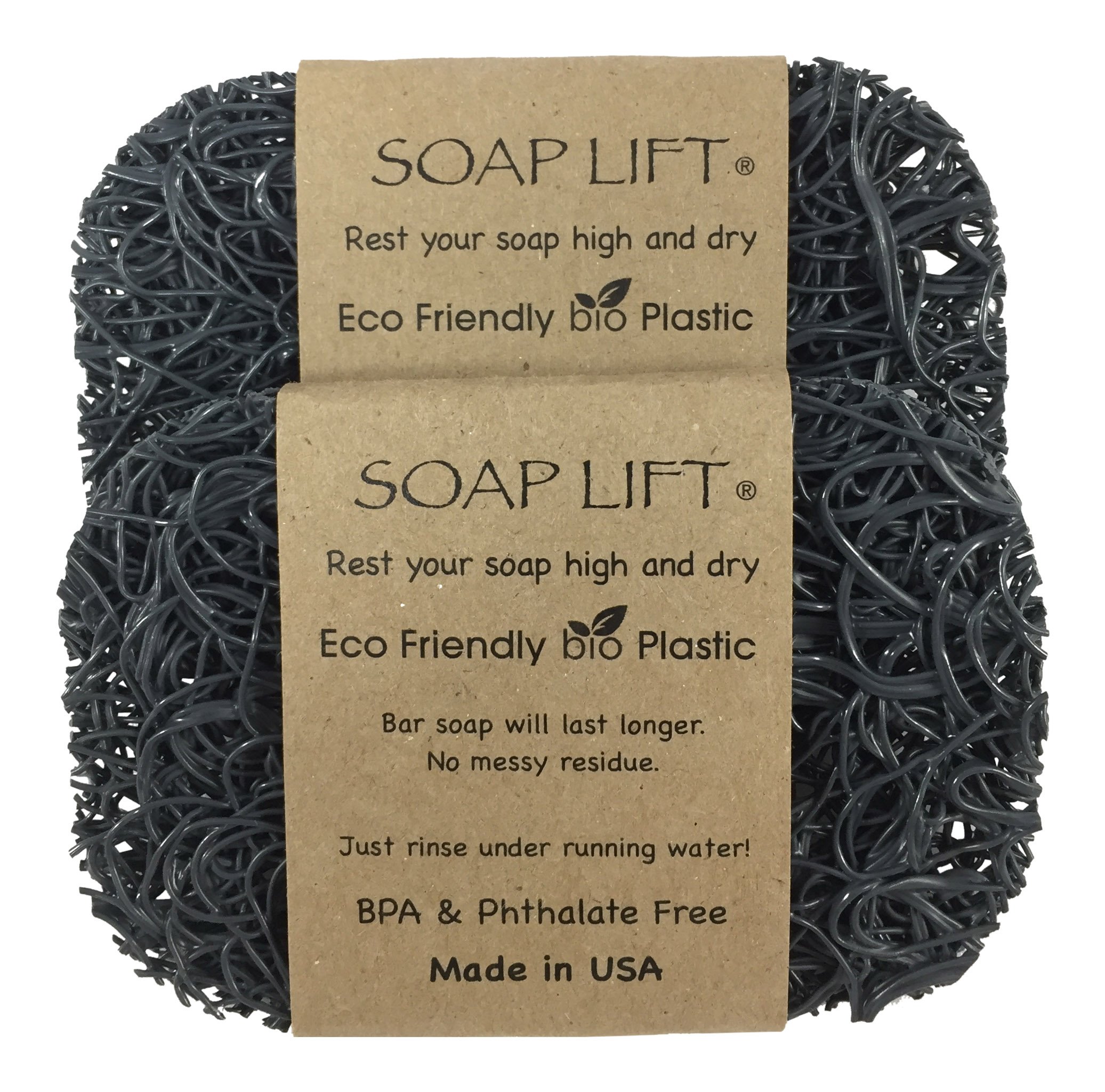 Soap Lift Soap Dish, Two Pack - Gray