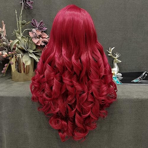 Miniatura 9 de Pelucas sintéticas largas con encaje frontal de color piano castaño y rubio para mujer, peluca gruesa sintética resistente al calor, con línea de