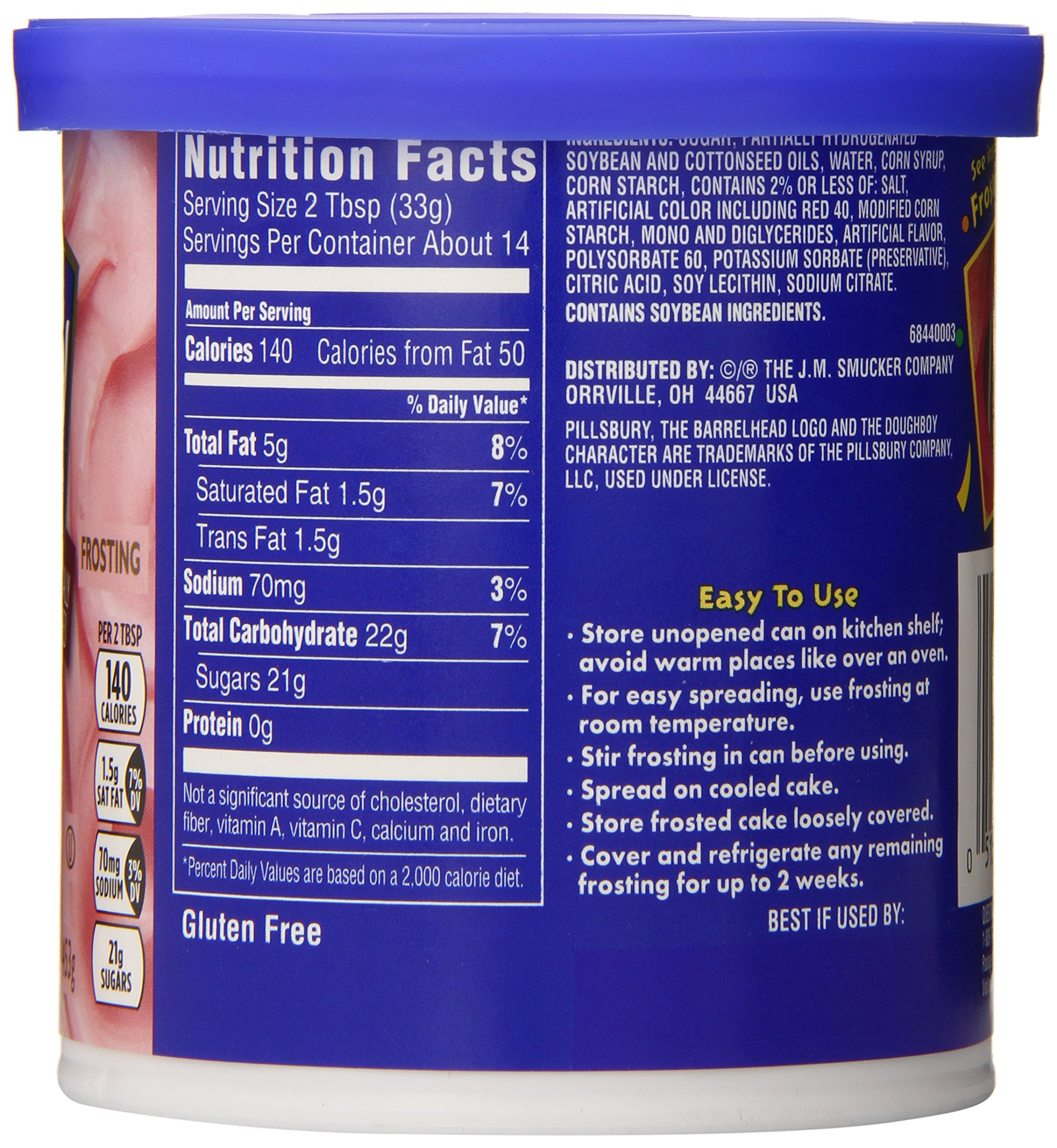 Pillsbury Creamy Supreme Funfetti Eis-Vanillegeschmack, 400 g (8 Stück)