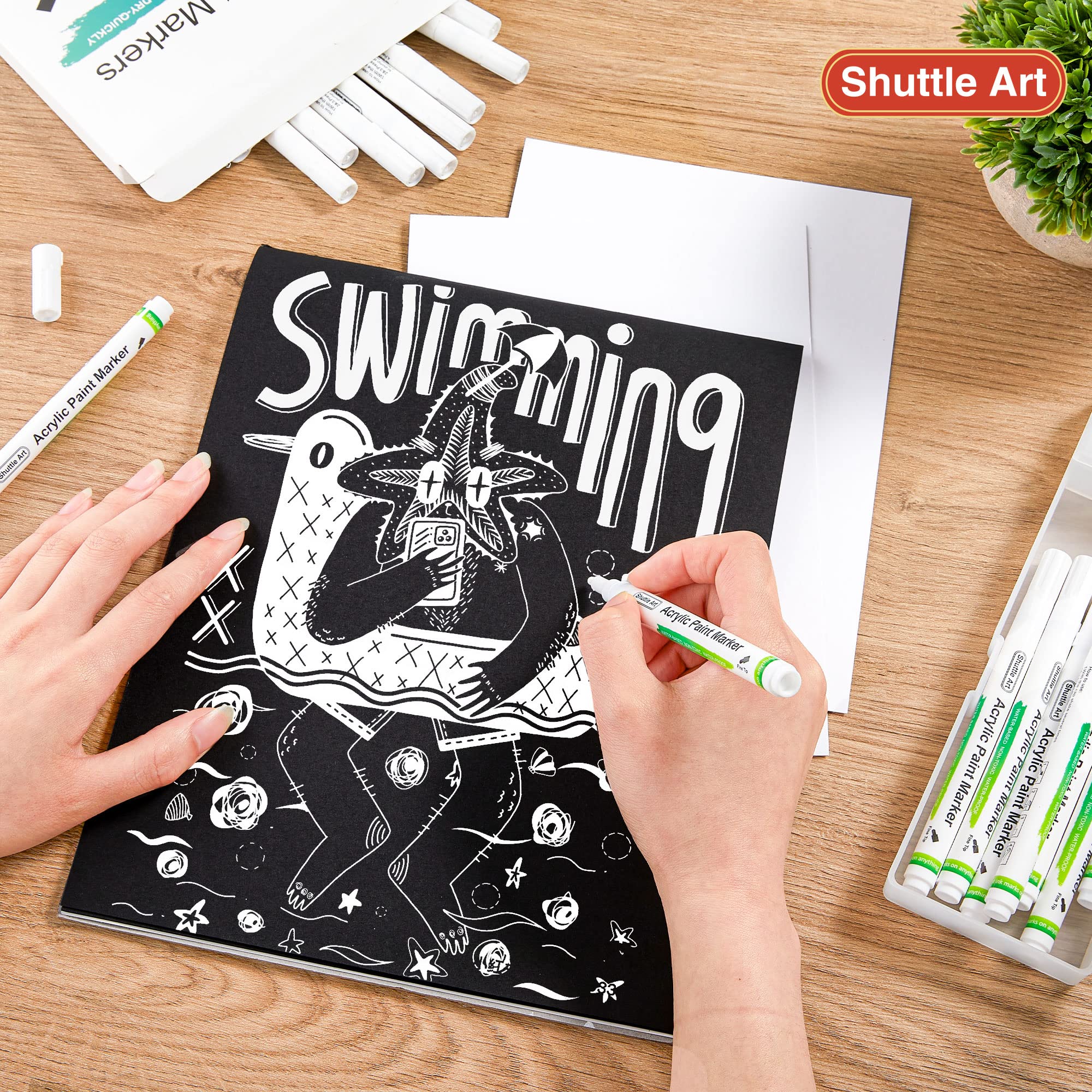 Amazon.co.jp: Shuttle Art アクリルマーカー アクリルペン 20本セット