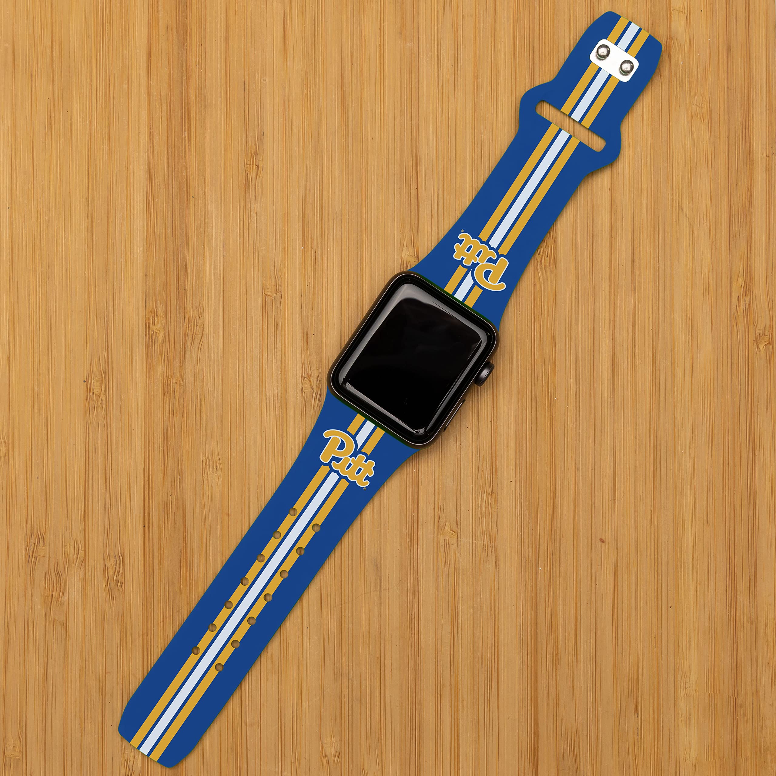 Affinity Bands Pittsburgh Panthers HD Combo Package Compatible with Apple Watch and AirPods Gen 1 & 2 (38/40/41mm Long Stripes)