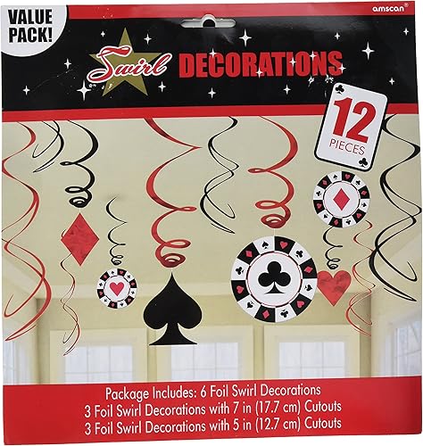 Miniatura 8 de Paquete de 12 remolinos retro de los años 80 (5 y 7 pulgadas), paquete de 12 remolinos de papel multicolor y papel de aluminio, perfecto