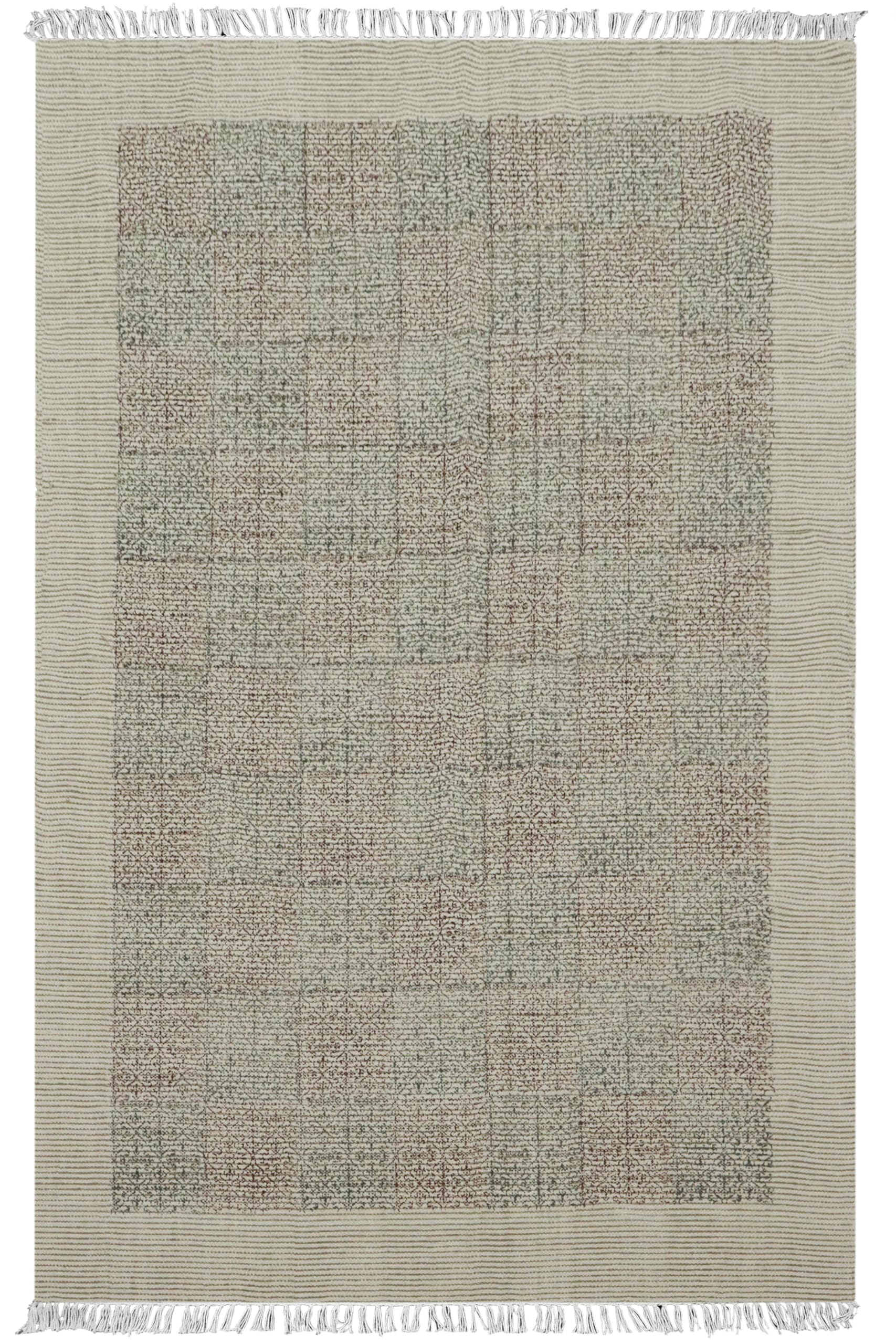 Tapis kilim lavable facile d'entretien pour salon et extérieur motif floral moderne