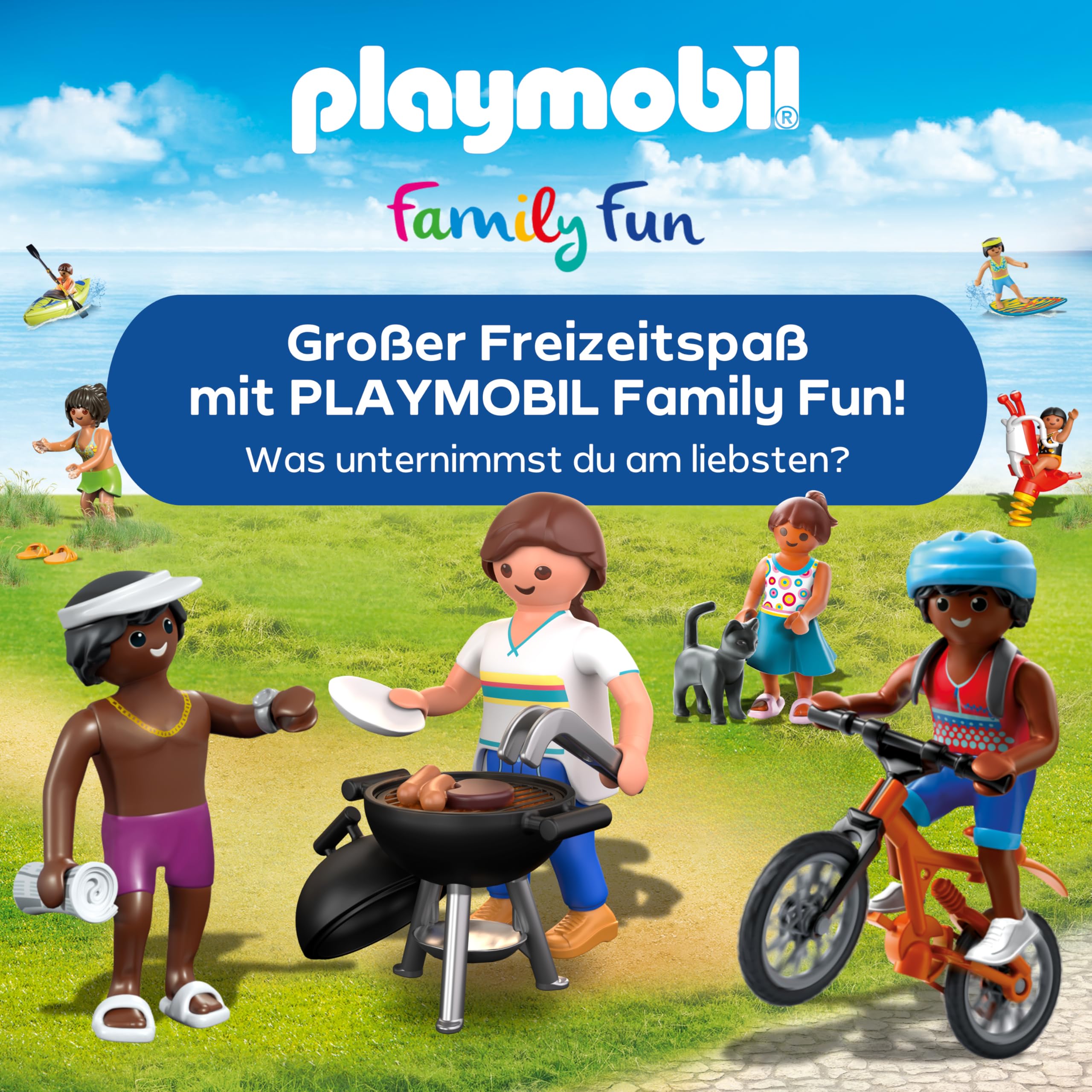 PLAYMOBIL Familien-Wohnmobil mit abnehmbaren Dach Spielzeug ab 4 Jahren 70088