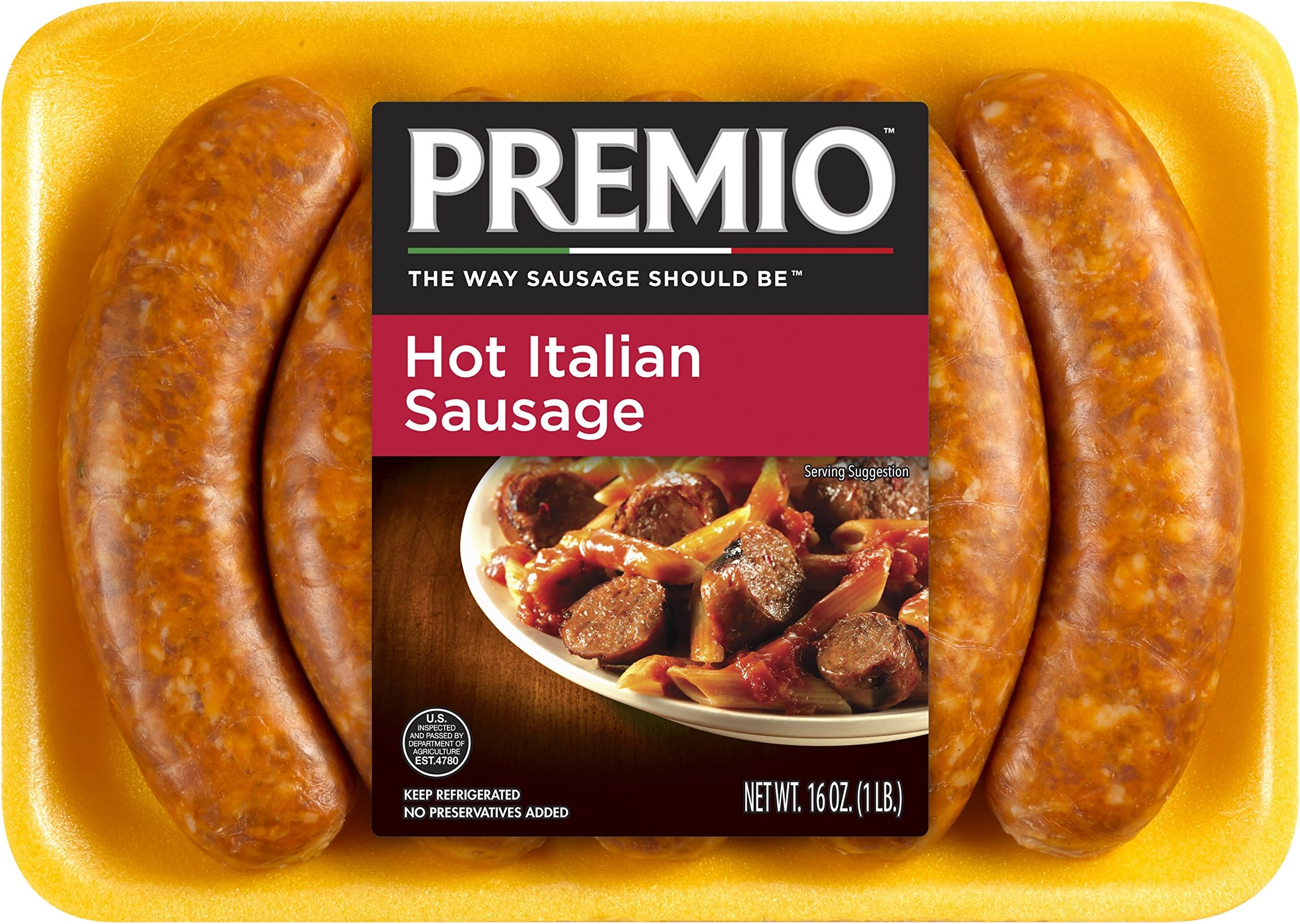Hot Italian Sausage, 1lb(frozen)