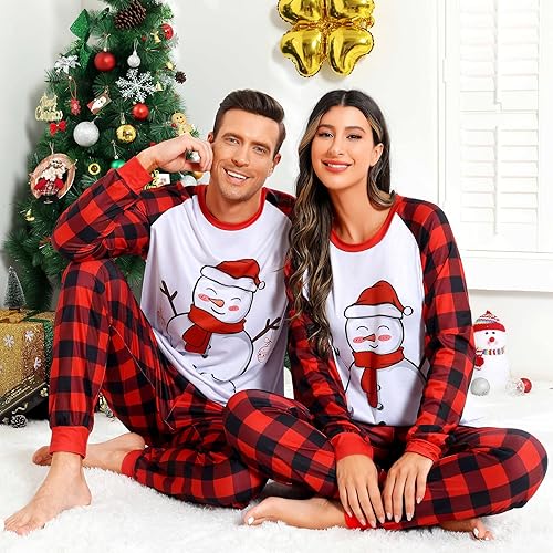 Miniatura 6 de Kranchungel Matching Christmas Pajamas for Family Matching Womens Chrisrmas Pjs for Couples