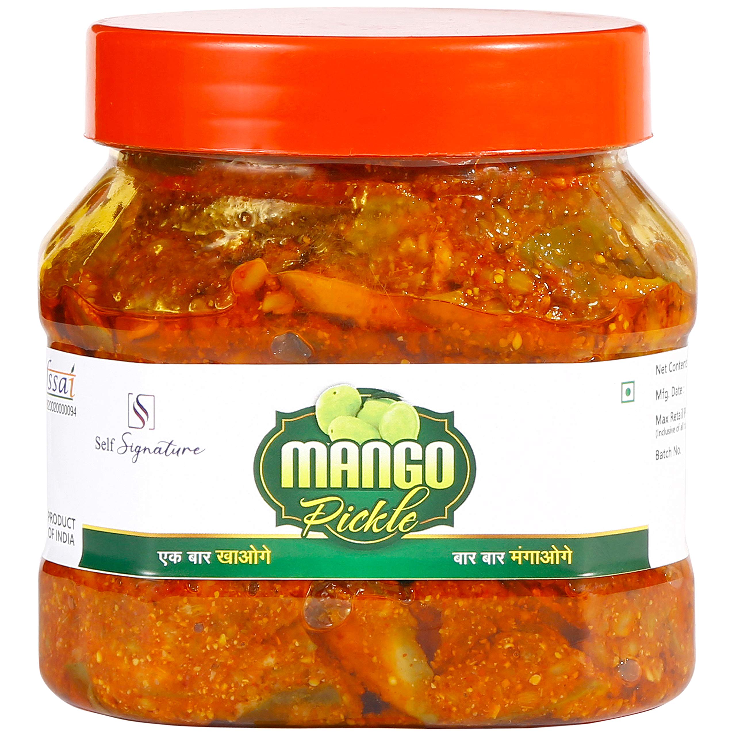 Self Signature Homemade Mango Pickle, आम का अचार, घर घर मे (Mango, 500 gm)