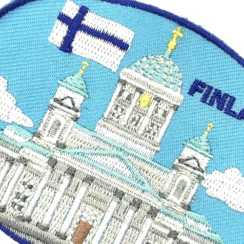 Miniatura 7 de A-ONE Imán decorativo 3D de renos finlandeses para refrigerador, 1 unidad+insignia de la catedral de Helsinki, parche de recuerdo 1 unidad, imán