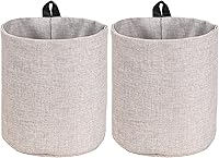 Vista 10 de Bigso Box of Sweden Cesta de almacenamiento colgante suave para colgar, color beige.