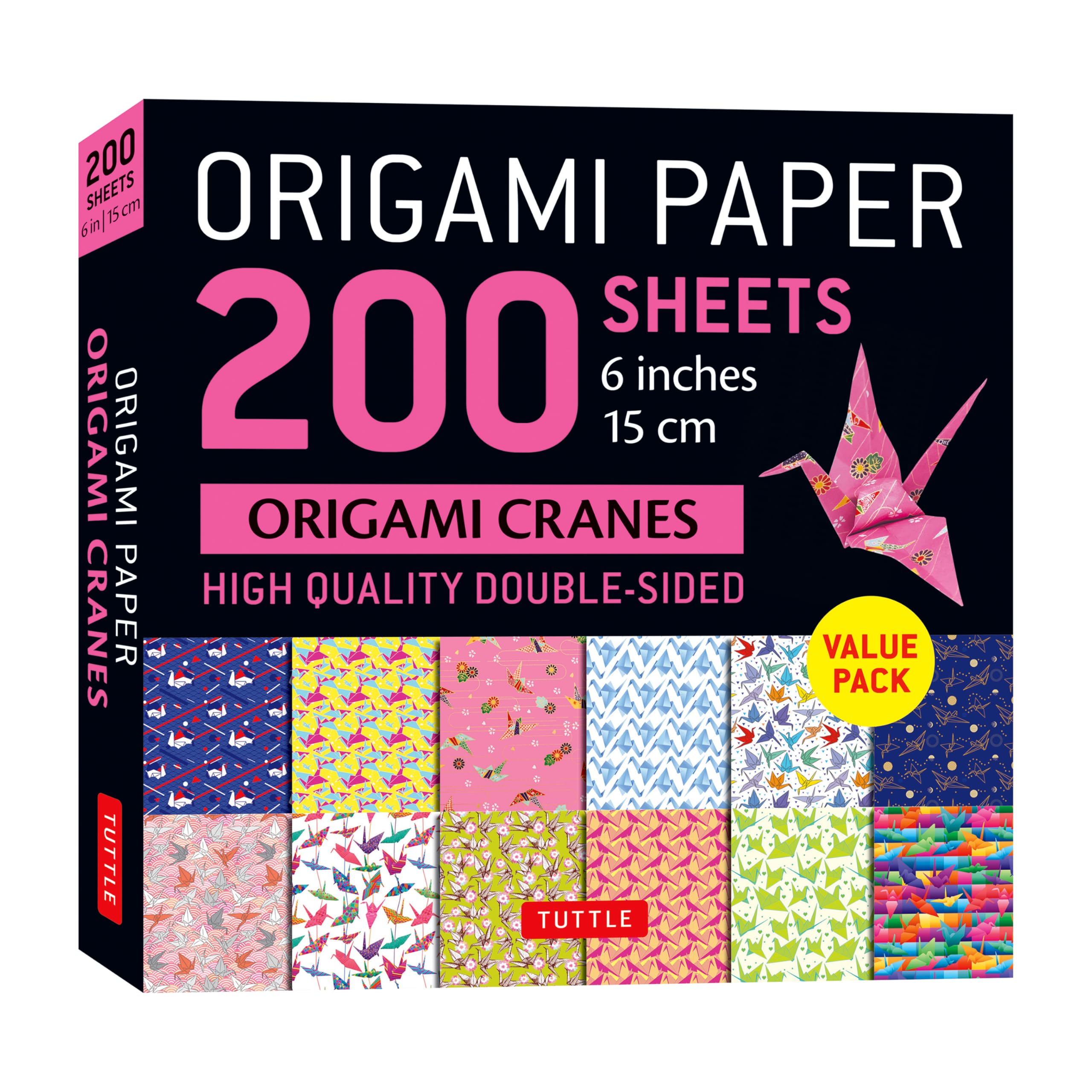 Origami Paper 200 sheets Origami Cranes 6 15 cm 9780804854870