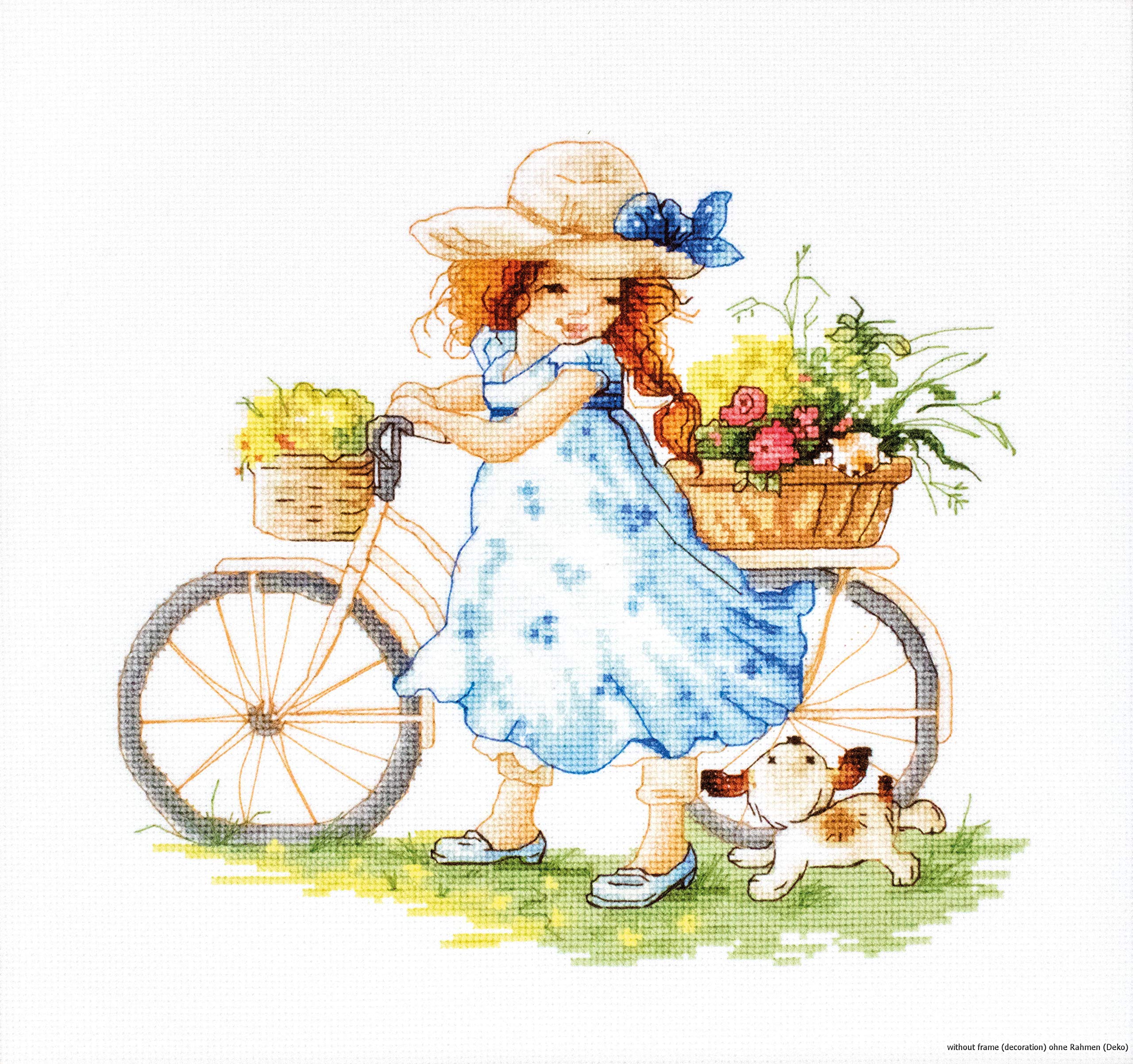 Luca-S B1129 Cross Stitch Kit - Cotton, Multicoloured, 22x20cm