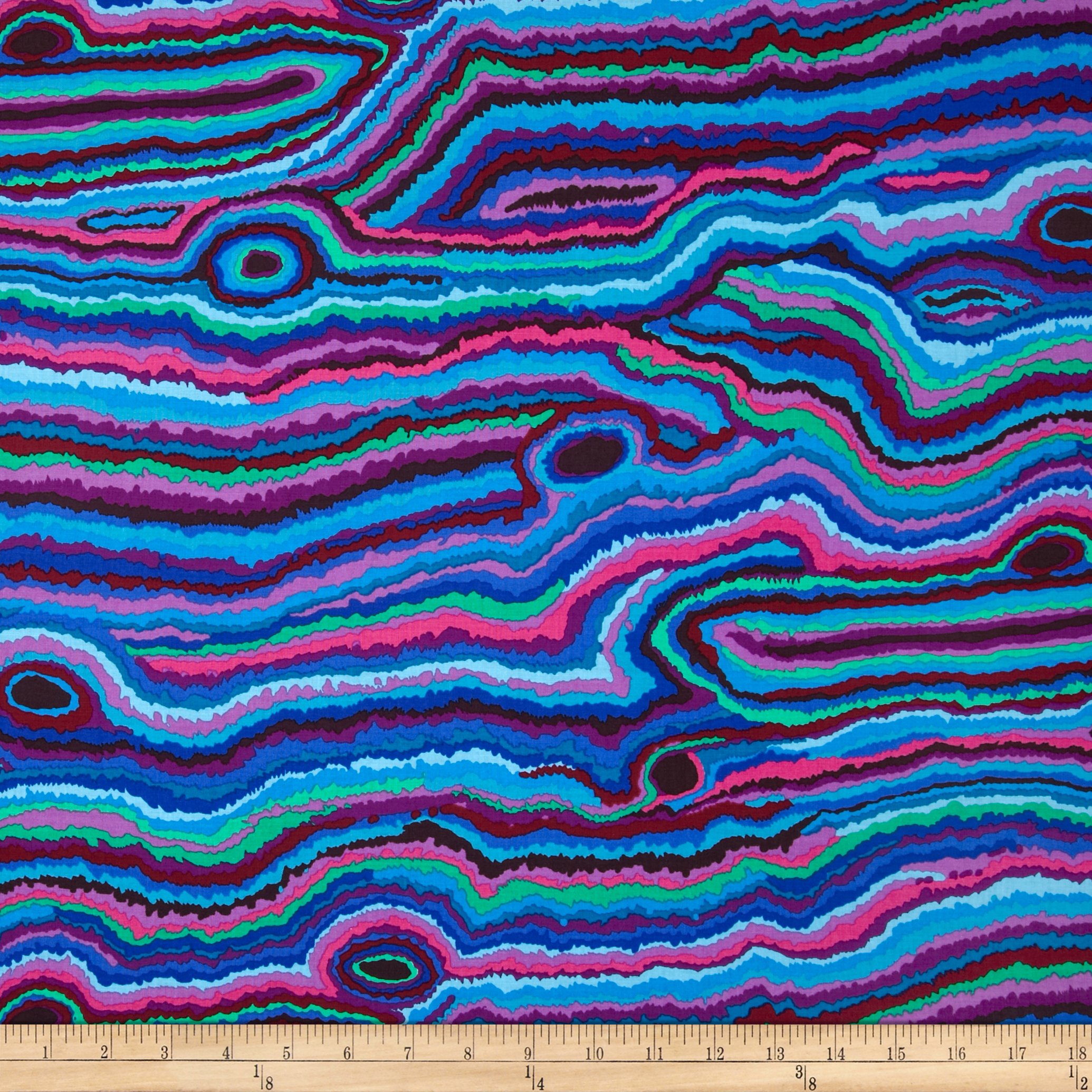Kaffe Fassett Collective Water Jupiter Blue, Fabric by the Yard