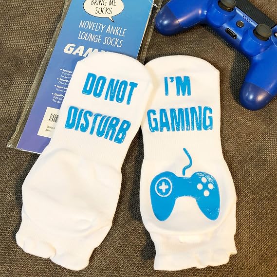 ''Do Not Disturb I'm Gaming Funny Socks - Great Novelty Gift For Gamers Who Have Everything!
