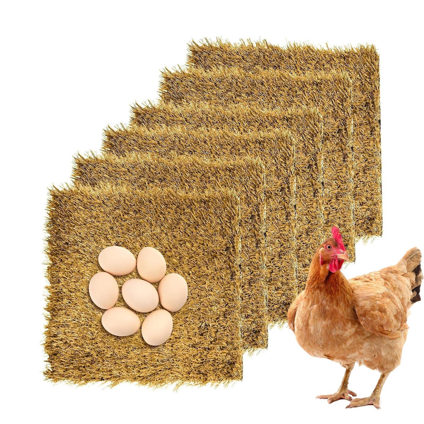 Generico Cuscini Per Galline - 6 Pezzi Lavabili per Galline Ovaiole,Nidi Artificiali per Uccelli da Giardino Fattoria Cortile Esterno e Interno