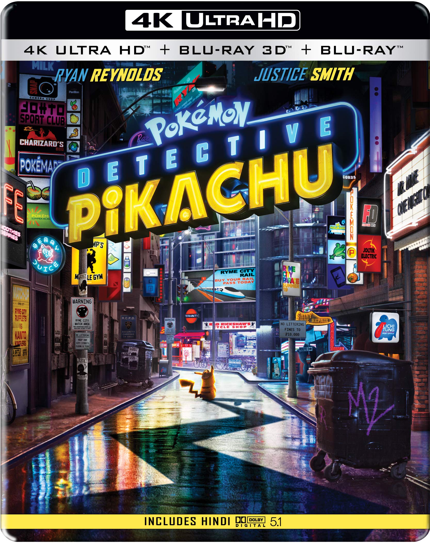 Pokémon Detective Pikachu (Limited Collector's Edition Steelbook) (4K UHD + Blu-ray 3D + Blu-ray) (3-Disc)